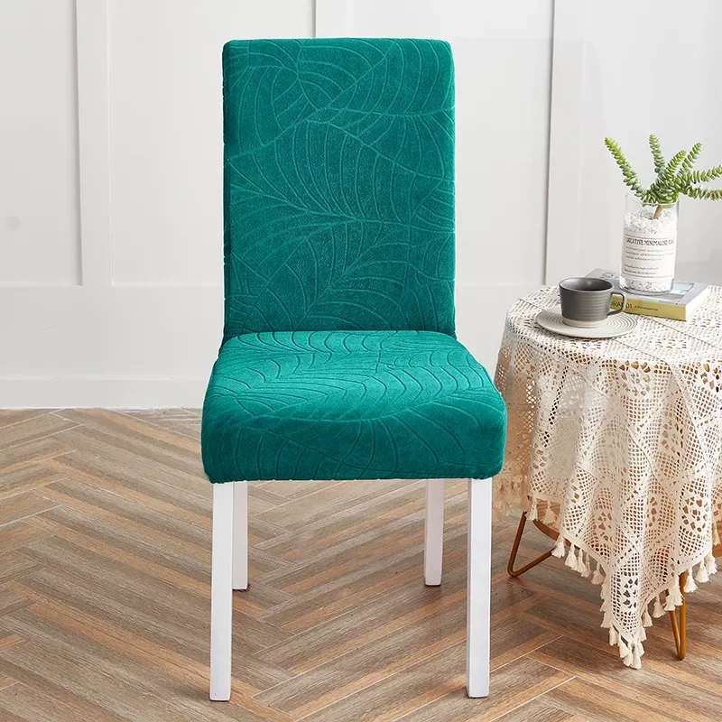 

2022Chair Cover Jacquard For Dinning Room Leaf Pattern Chair Slipcover