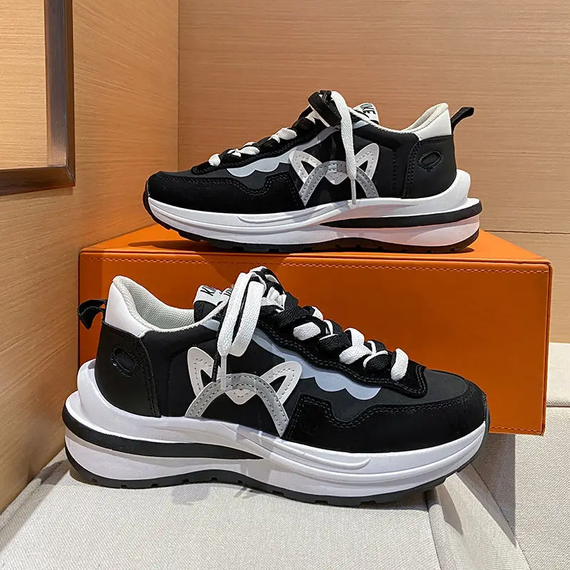 

2021New Women Vulcanize Shoes Casual Fashion Women Sneakers Comfortable Flats Female Platform Sneakers Dad Shoes Chaussure Femme