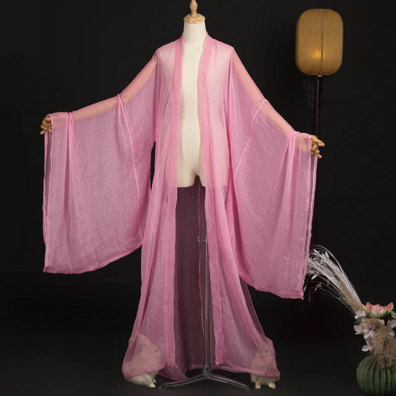 Шифоновая черная накидка Hanfu сказочный кардиган Китайская традиционная одежда