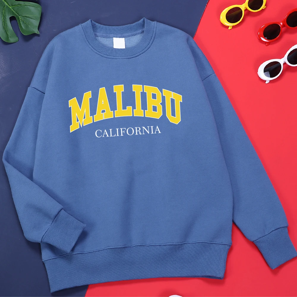 

Malibu California Prints Clothing For Men Classic Comfortable Hoodies Outdoor Oversize Clothes Round Neck Quality Hoodie Men