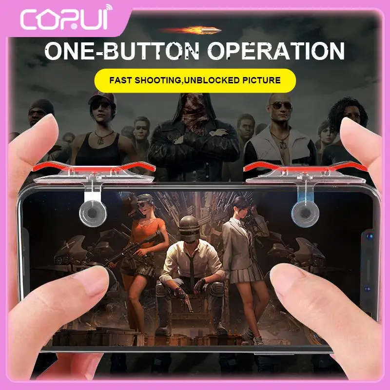 

2PCS PUBG Mobile Game Controller Gamepad Trigger Aim Button L1 R1 Shooter Joystick For Different Model Phone Game Pad Accesorios