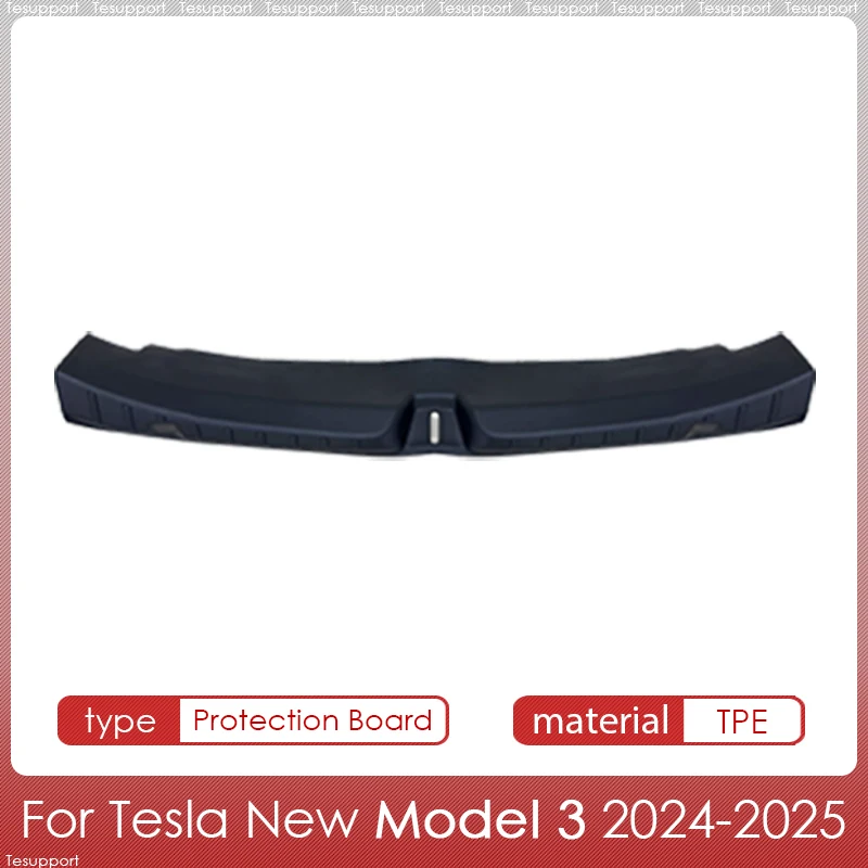 

Для Tesla Model 3 Highland 2024-2025 аксессуары TPE накладка на порог багажника Задняя защита багажника для Tesla New Model 3