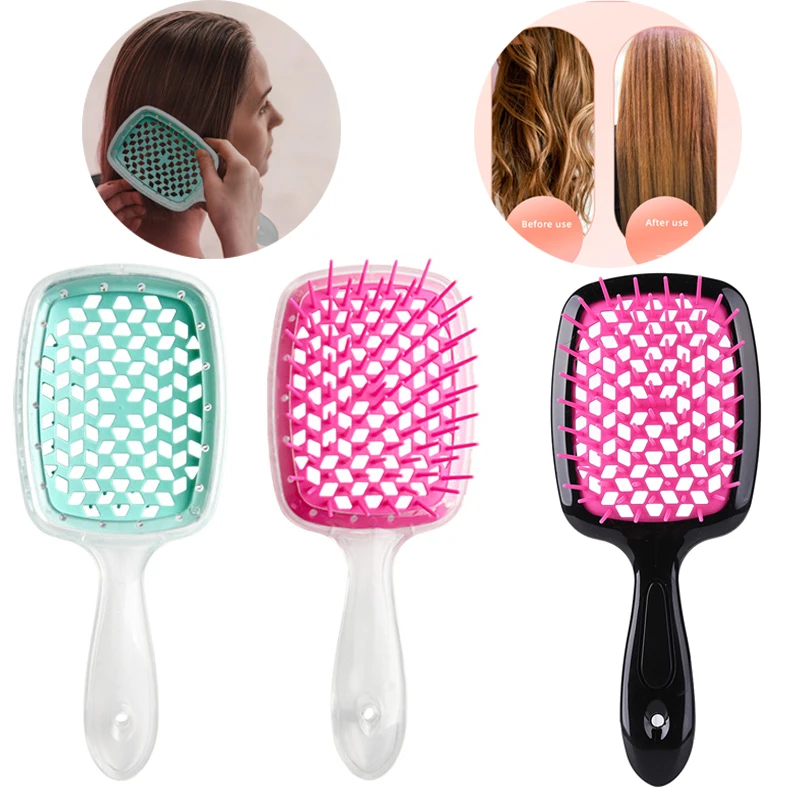 

1pcs Scalp Massage Wide Teeth Air Cushion Combs Women Hair Massage Scalp Brush Hollowing Out Home Salon DIY Combs Hairdressing