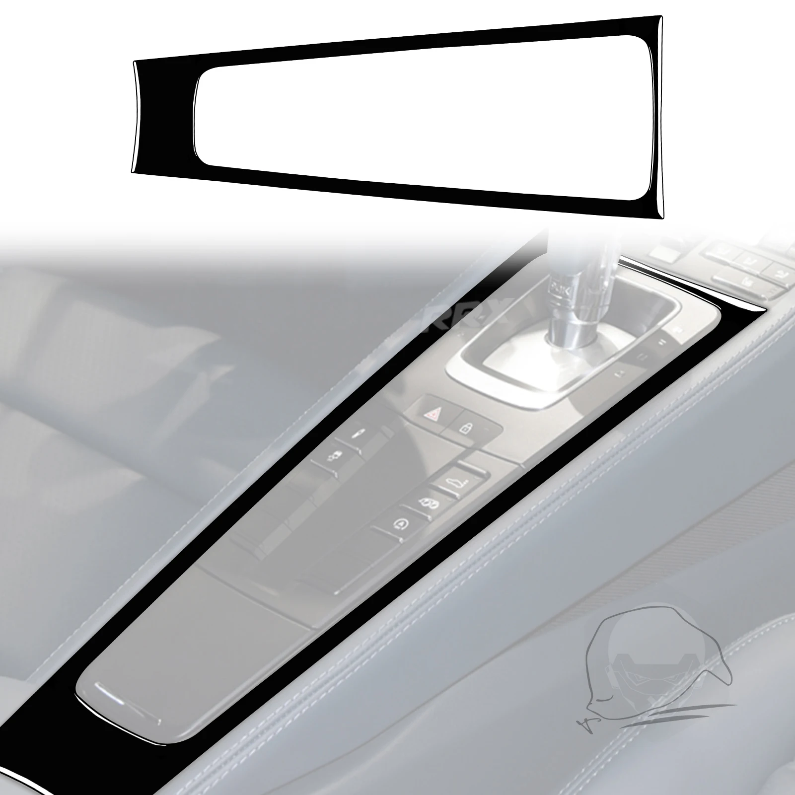 

Декоративная наклейка на панель шестеренок для Porsche 718 982 Cayman Boxster T S 2016 2017-2022, аксессуары для автомобиля, черное пианино