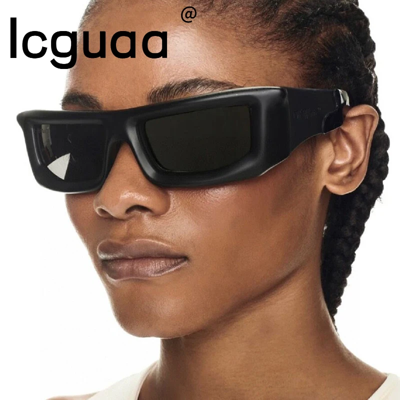 Новинка спортивные солнцезащитные очки Y2K винтажные квадратные затемненные в