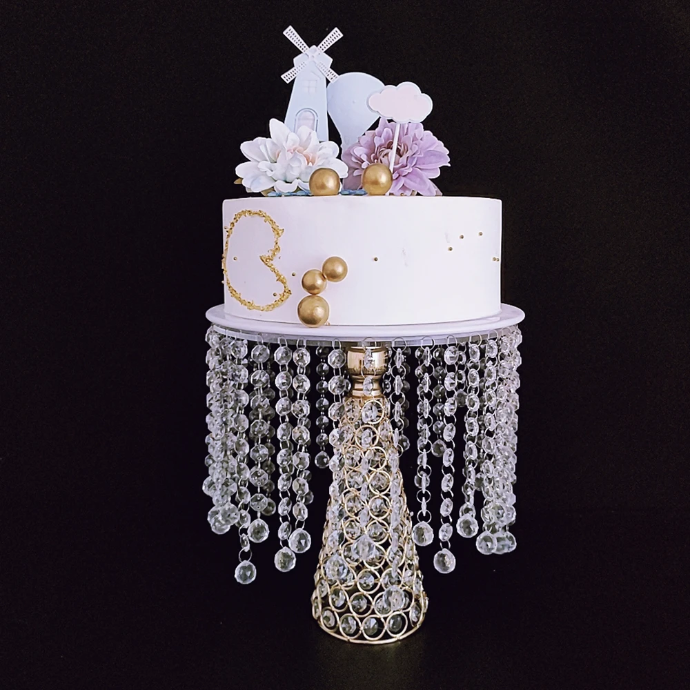 

1Pcs/Lot Acrylic Crystal cake stands Set for Dessert Table, Clear Round Dessert Cupcake Pastry Candy Display for Wedding