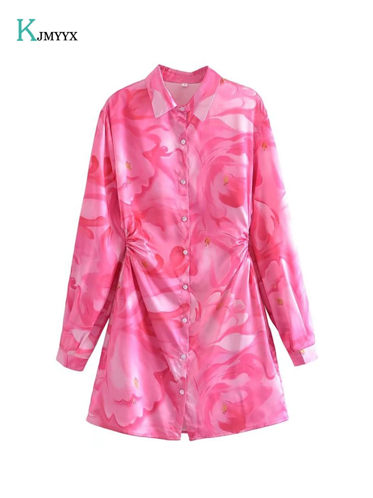 

Женское длинное плиссированное платье, повседневное Плиссированное Платье с принтом на поясе и с отворотами, лето 2020