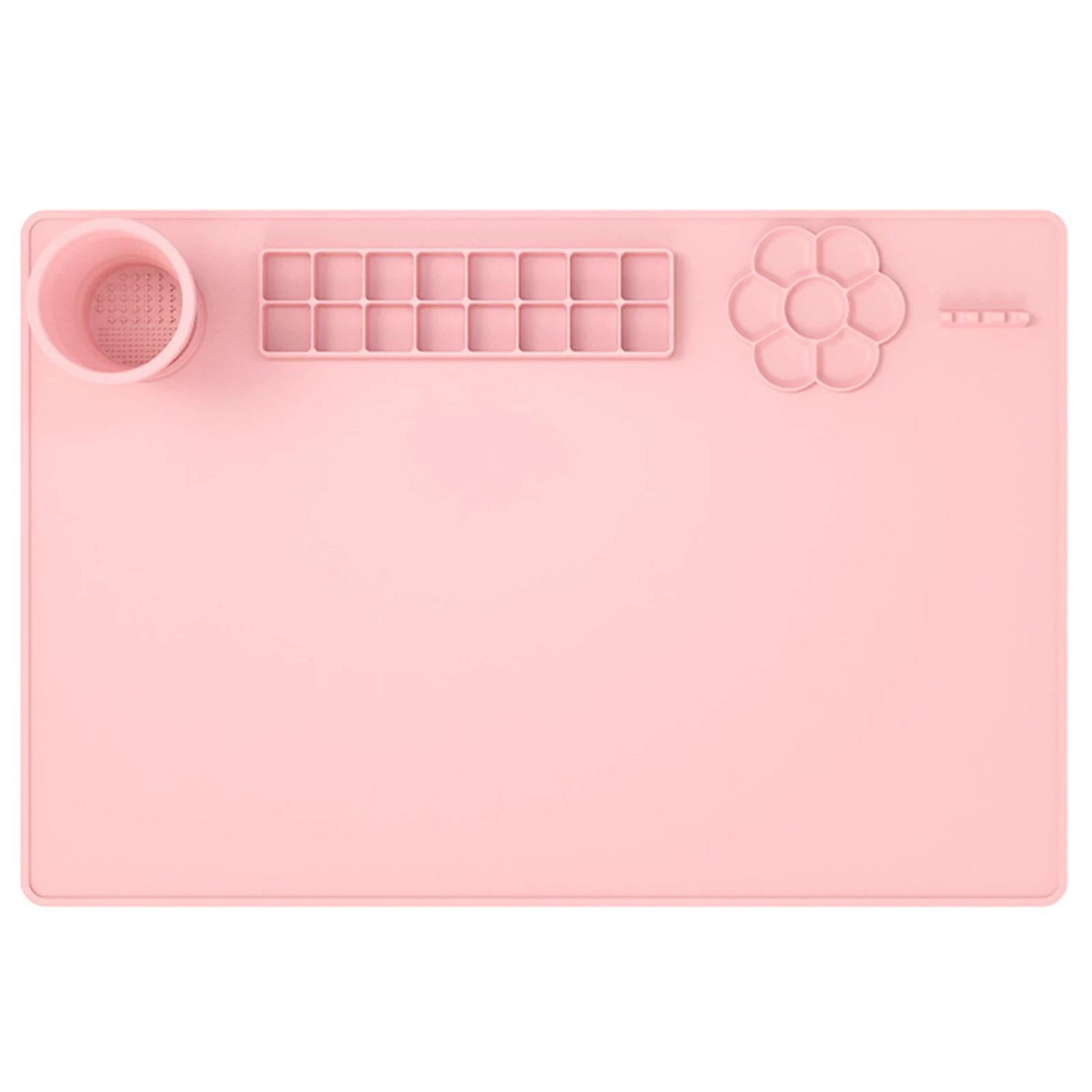 

Washable Soft For Kids With Cup Foldable Pen Holder Reusable Clay Sturdy Waterproof Silicone Painting Mat DIY Creations