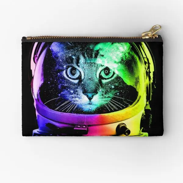 

Astronaut Cat Zipper Pouches Pure Underwear Small Women Bag Men Storage Key Money Panties Socks Pocket Cosmetic Wallet