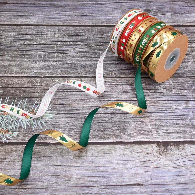 MintHome Штамповка Рождественская лента Цветы Рождественский подарок Галстук