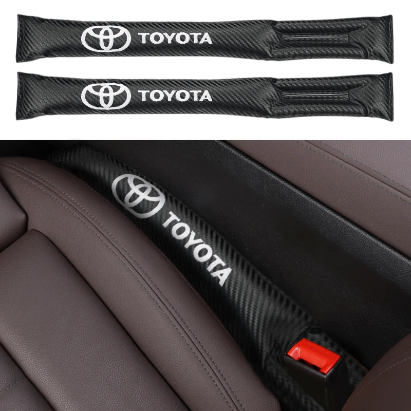 

1/2pcs Car Seat Gap Filler Leakproof Padding Pads Decorative Accessories For Toyota Camry Chr Corolla Rav4 86 Yaris Prius Hilux