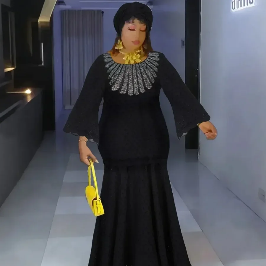 Африканские вечерние платья для женщин осенние африканские свадебные макси с