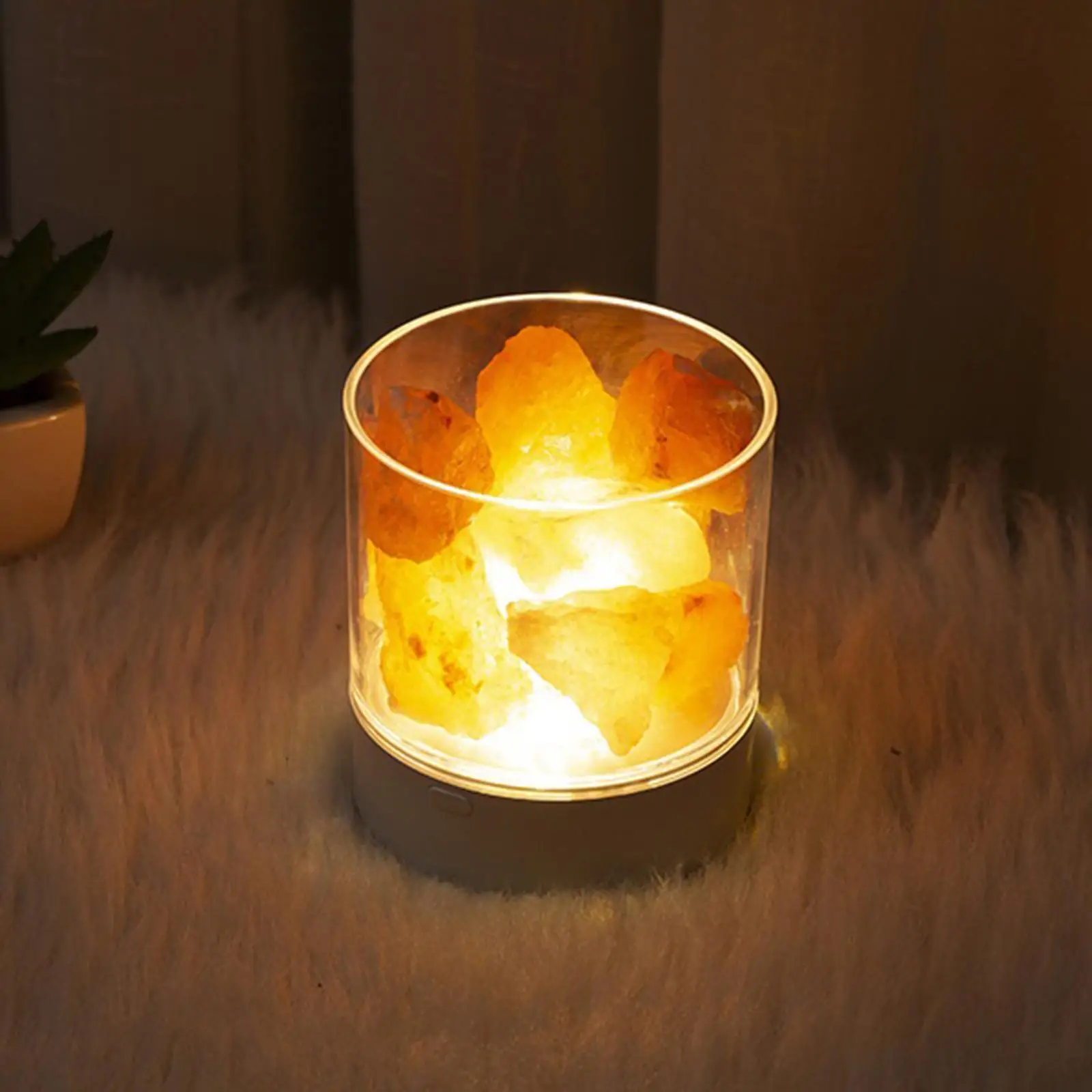 

Himalayan Salt Lamp Natural Crystal Rock Salt Light USB Dimmable for Home