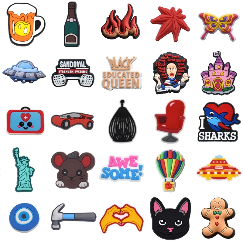 

Дизайнерские джинсы, новые детские булавки, украшения для обуви, подвески, женские рождественские подарки для Croc, Очаровательные летние бул...