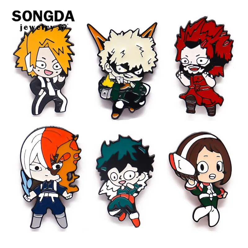 

My Hero Academia Metal Enamel Pins Brooches Cartoon Anime Lapel Badges Clothing Decorate Women Men Jewelry Fans Collection Gifts