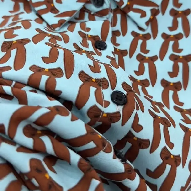 Женская летняя рубашка с принтом новинка модный Свободный приталенный шикарный