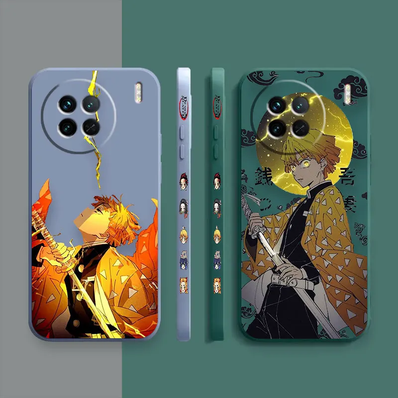 Japan Cartoon Demon Slayer Agatsuma Zenitsu Case For VIVO X21I X21S X23 X27 X30 X50 X60 X70 X80 X90 5G PRO PLUS Case Funda Shell