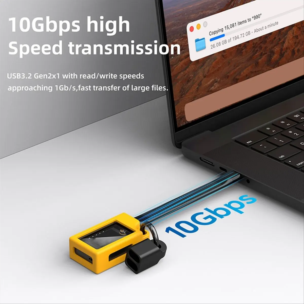 Фото Корпус для SSD A26Z 2230 M.2 NVMe с охлаждающим вентилятором, USB 3.2 Gen 2, для NVMe PCI-E M.2 SSD, для ноутбука №3