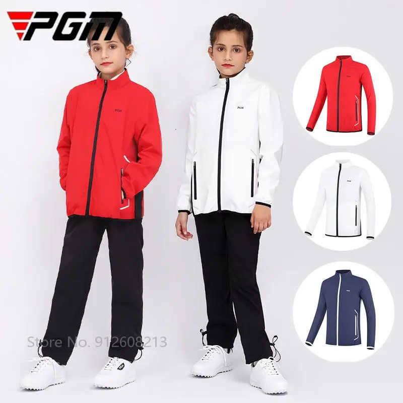 

PGM водонепроницаемые куртки для гольфа для девочек ветрозащитная детская ветровка для гольфа Подростковая спортивная одежда с длинным рукавом на молнии