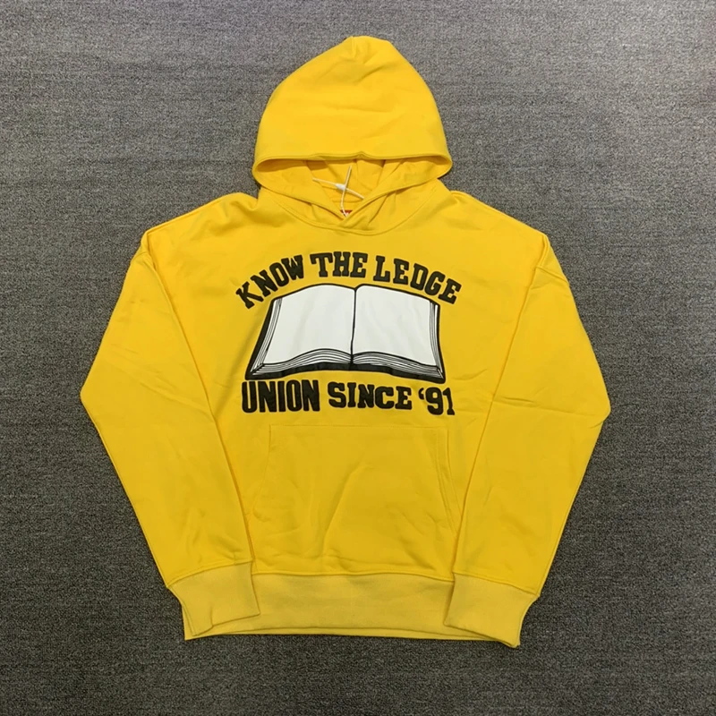 

2022 Fast Shipping Kanye CPFM.XYZ KNOW THE LEDGE Hoodie Heavyweight Men Women 1:1 Yellow Hoodie Sweatershirts