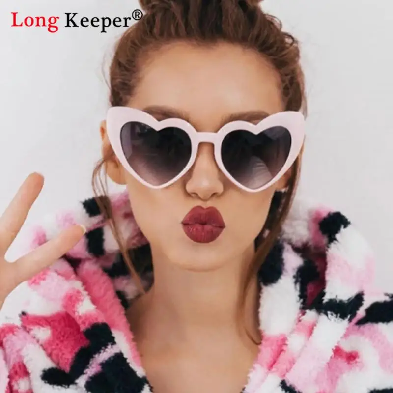 

Love Heart Shaped Sunglasses Women Big Frame Fashion Cute Sexy Retro Cat Eye Vintage Sun Glasses UV400 Protection Unisex Eyewear