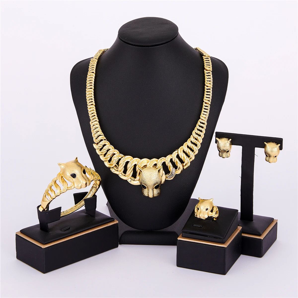 2022 New Fashion Animal Indian Jewelry Set Exquisite Gold-plated Wedding Women's Metal Accessories Party Holiday Birthday Gift