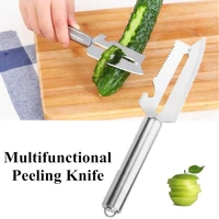 stainless steel fruit peeling knife multifunctional skin scraper for fish scales beer screwdriver cooking kitchen supplies
