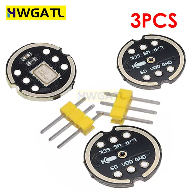 Фото HWGATL 3 шт. INMP441 MEMS микрофонный модуль интерфейс I2S |   Высокоточный всенаправленный |   Совместимость с ESP32/Arduino малой мощности №1