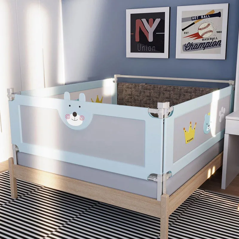 

200cm Portable Baby Bed Railing Guard Height Adjustable Safety Bed Fence Newborn Crib Rail Kids Bed Protection Barrier