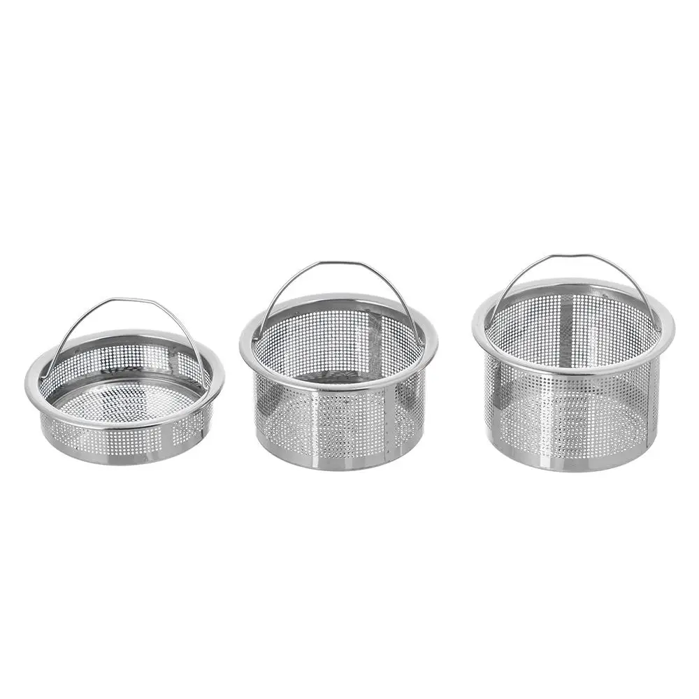 

Kitchen Tool Stainless Steel Waste Drainer Water Sink Plug Cleaning Food Hair Stopper Sink Strainer Plug Filter Basket Colander