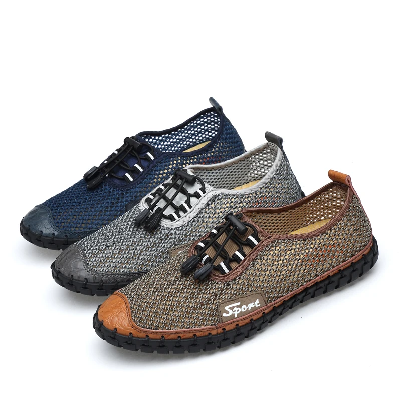 Damyuan Summer 2022 Creek shoesl Men Shoes Super Breathable Light Casual Shoes Hollow Mesh Sneakers Men Driving Shoes Plus Size
