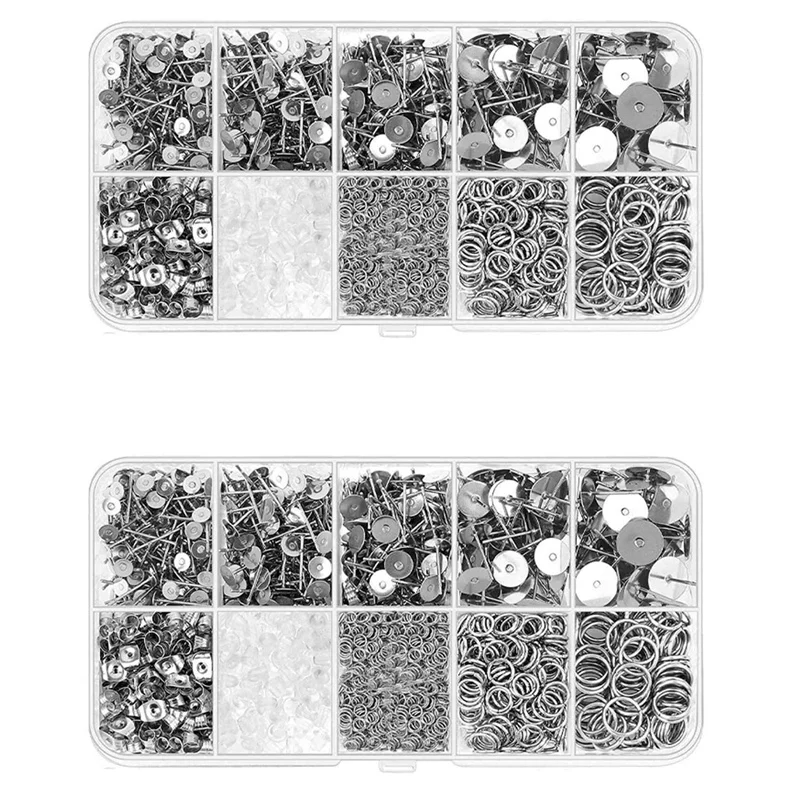 

Застежки для сережек-гвоздиков, принадлежности для изготовления сережек-гвоздиков, принадлежности для самостоятельного изготовления сережек и украшений, 3300 шт.