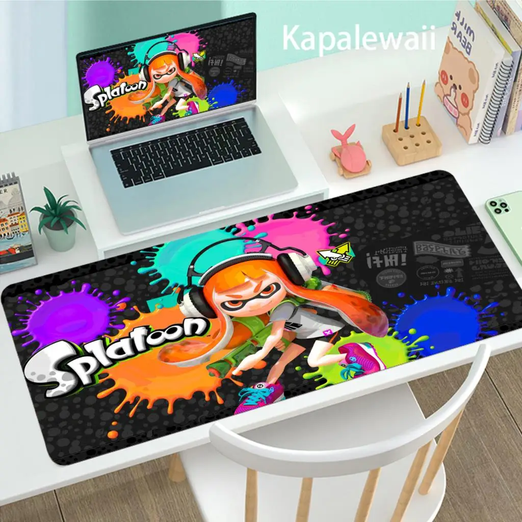 

Splantoon Laptop Mousepad For Mouse Gamer Gaming Mouse Pad 900x400mm Large Computer Keyboard Mouse Mat Desk Mats For PC Deskpad