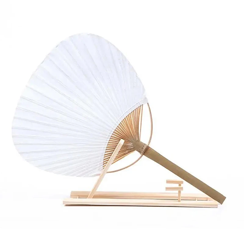 Веер из чистой белой бумаги для рисования веер чистого белого бамбука Круглый