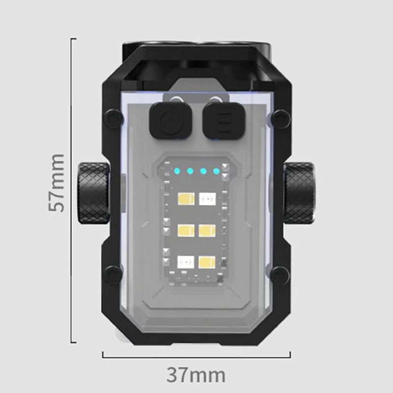 Миниатюрный фонарик-брелок с зажимом фонарик для улицы гироскопическим брелоком