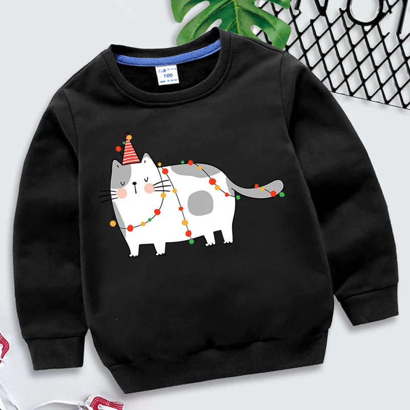 

Детский свитшот с круглым вырезом для девочек