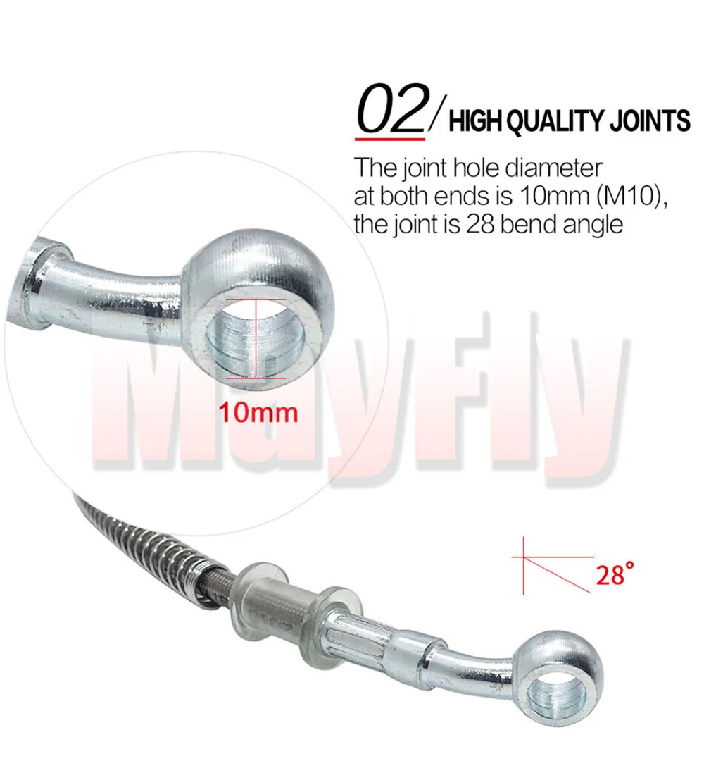 Миритрица 10 мм 28 °   Подходит для GSXR1000 GSX1300R RG400 RG500 TL1000R GS500F плетеная линия стальной тормозной шланг кабель гидравлическая труба банджо (art.: 3920d429ff425) - 3920d429ff425