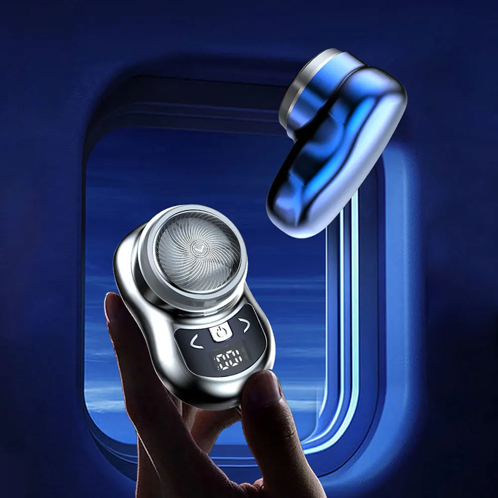 

Mini Electric Shaver for Men Automatic Razor Trimmer Car Rechargeable Razors Portable Beard Knife Shaver Travel Shaving Machine