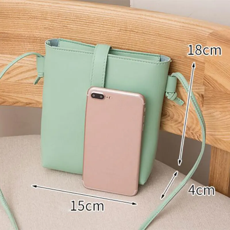 Women Pu Mini Cross Body Messenger Bag Pouch Ladies Shoulder Bags Bucket Bag New Female Bag Small Fresh Oblique Bag