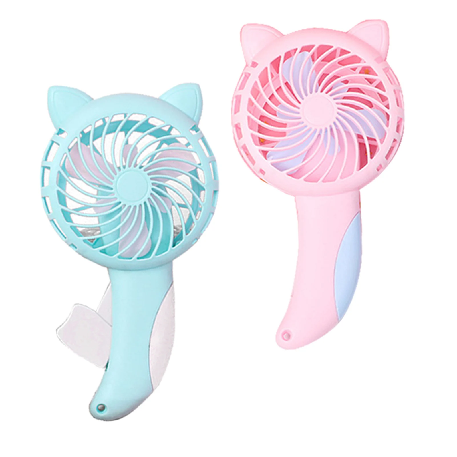 

Manual Press Small Fan Handheld Fan Cat Cartoon Fan Personal Student Fan Kids Children Hand Press Manual Cooling Fan For Travel