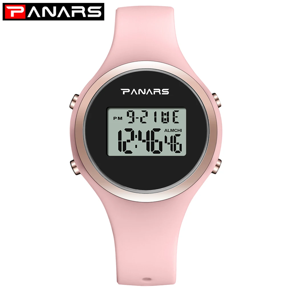 

Sports Women Watches Fashion PANARS LED Digital Swim Watch Women Multifunctional Wristwatches Alarm Stopwatch Ladies Clock