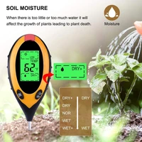 soil tester sunlight moisture temperature digital meter gauge gardening humidity testing portable detector plant soil tester kit