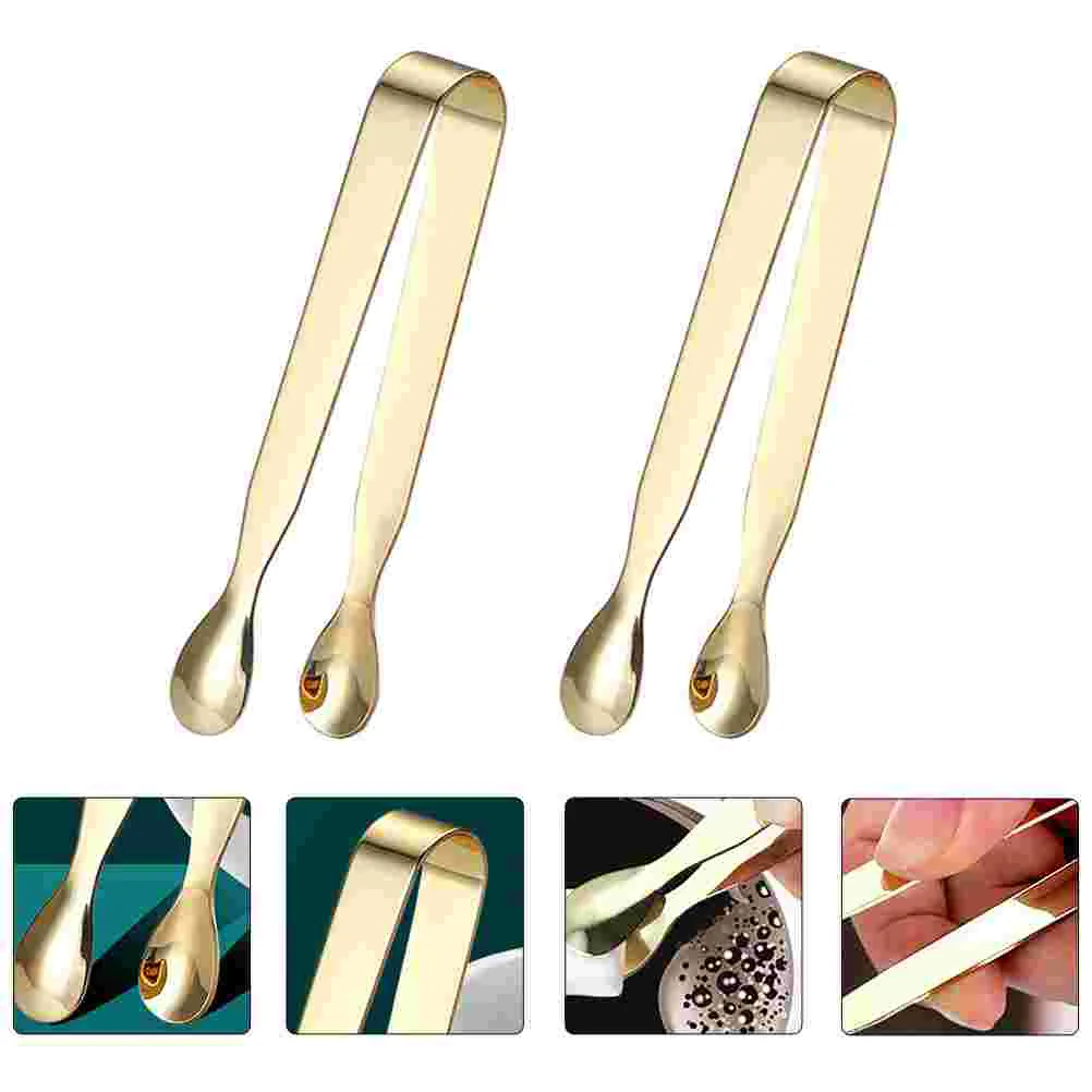 

2 Pcs Pizza Candy Lifer Folder Multitools Bbq Grill Tongs Garnish Tools Sandwich Tong Appetizer Cube Sugar Tong Ice Clip