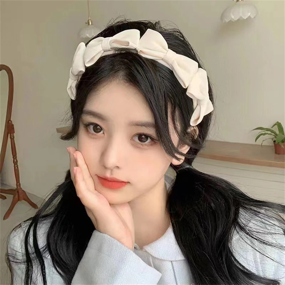 

Модная тканевая повязка для волос с бантом, элегантная женская повязка на голову для йоги на открытом воздухе, челки, макияж, ароматизированные головные уборы для волос, аксессуары для волос для девочек