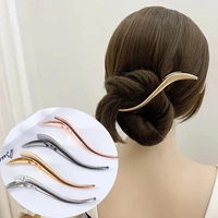 solid alloy hair claw barrettes metal hairpins crab duckbill hair clips for women girls bow headwear ponytail hair accessories
