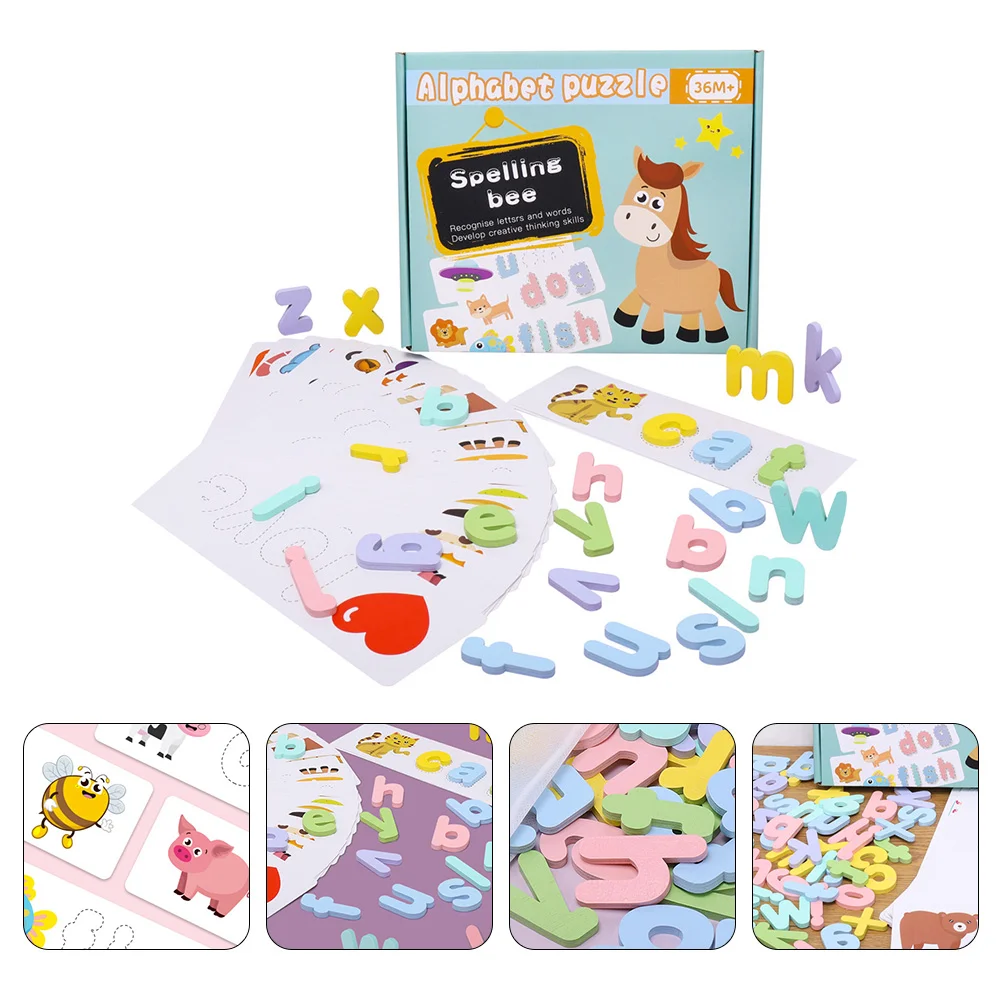 

1Set Alphabet Learning Puzzle Kids Cognitive Toys Word Spelling Puzzle Letter Puzzle Alphabet Puzzle for Kids Home Education