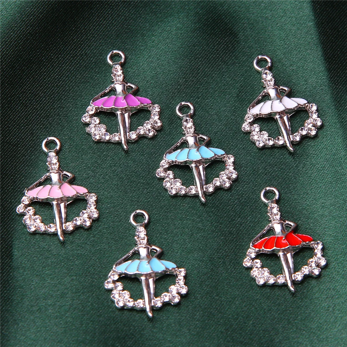 10 шт. подвеска в виде танцовщицы балета 25 х17 мм