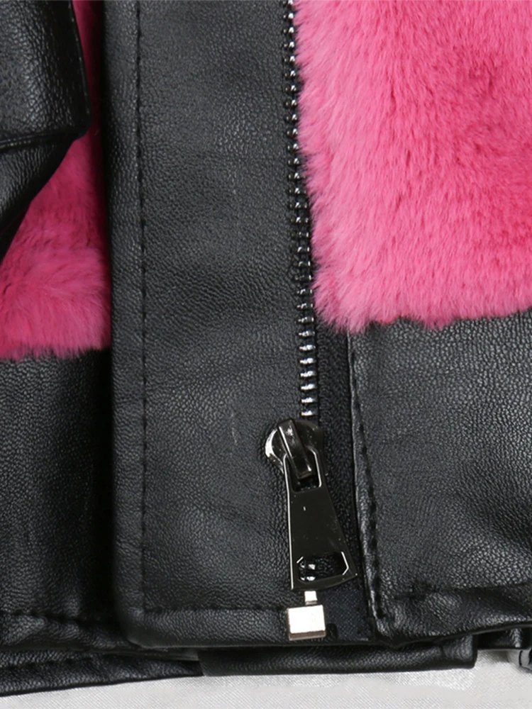 Зимняя пушистая Женская куртка Nerazzurri из искусственного меха с множеством