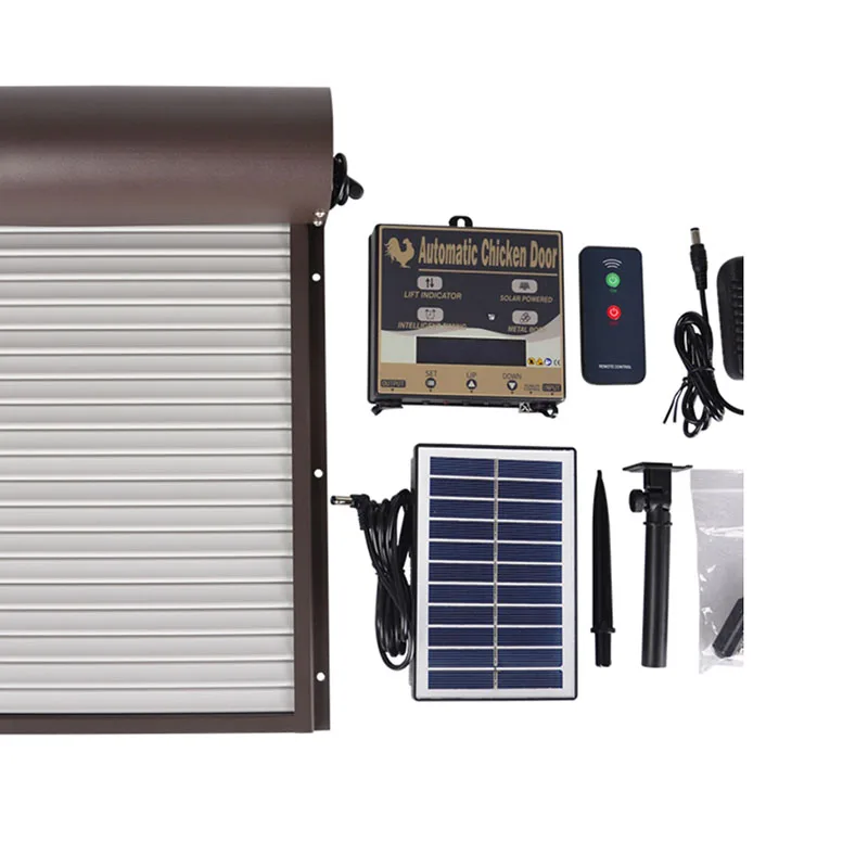 Металлическая дверь курятника с таймером