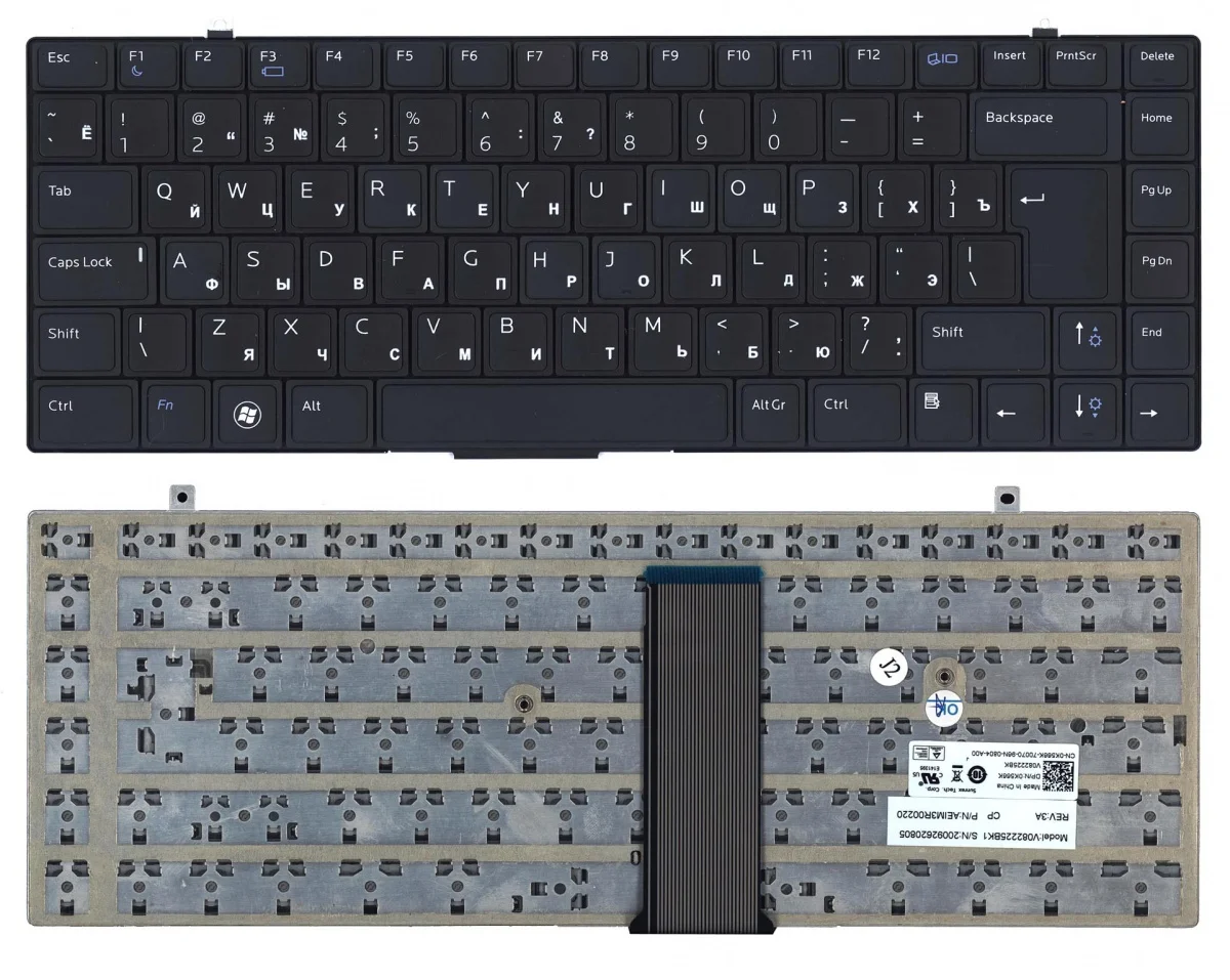 Клавиатура для Dell Studio XPS 1645 1647 1340 1640 Series p/n: NSK-DF101 черная без подсветки | Компьютеры